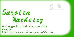 sarolta matheisz business card